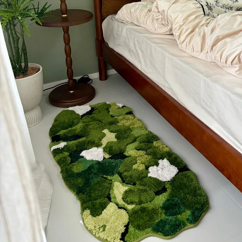 Alfombra Musgo Retro 🌿✨ - Suave y Antideslizante para Baño o Dormitorio