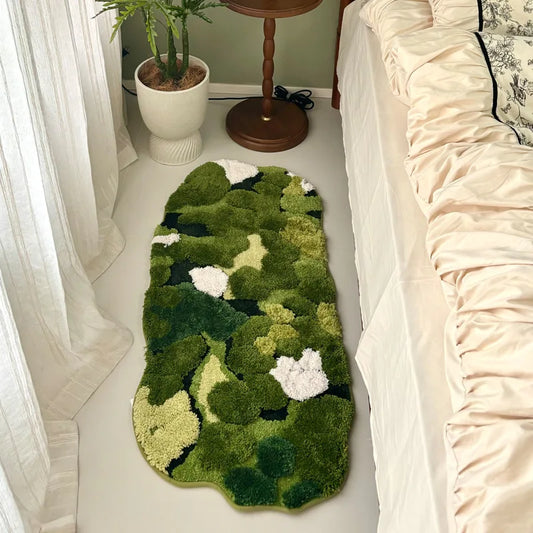 Alfombra Musgo Retro 🌿✨ - Suave y Antideslizante para Baño o Dormitorio