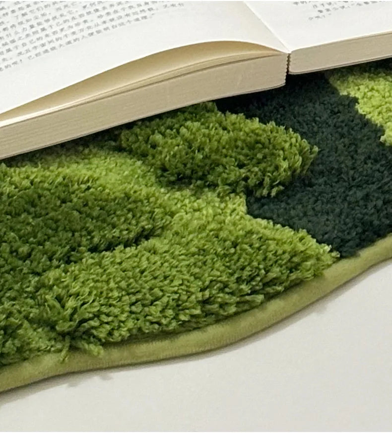 Alfombra Musgo Retro 🌿✨ - Suave y Antideslizante para Baño o Dormitorio