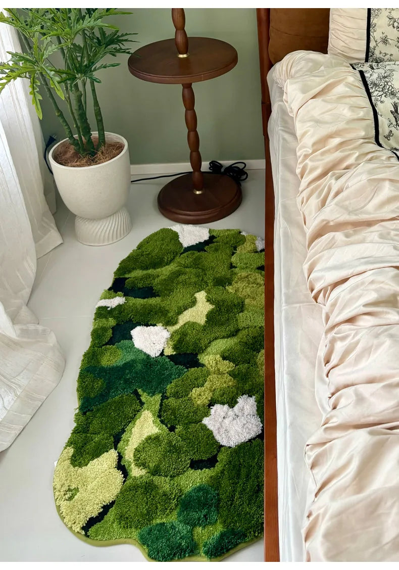 Alfombra Musgo Retro 🌿✨ - Suave y Antideslizante para Baño o Dormitorio