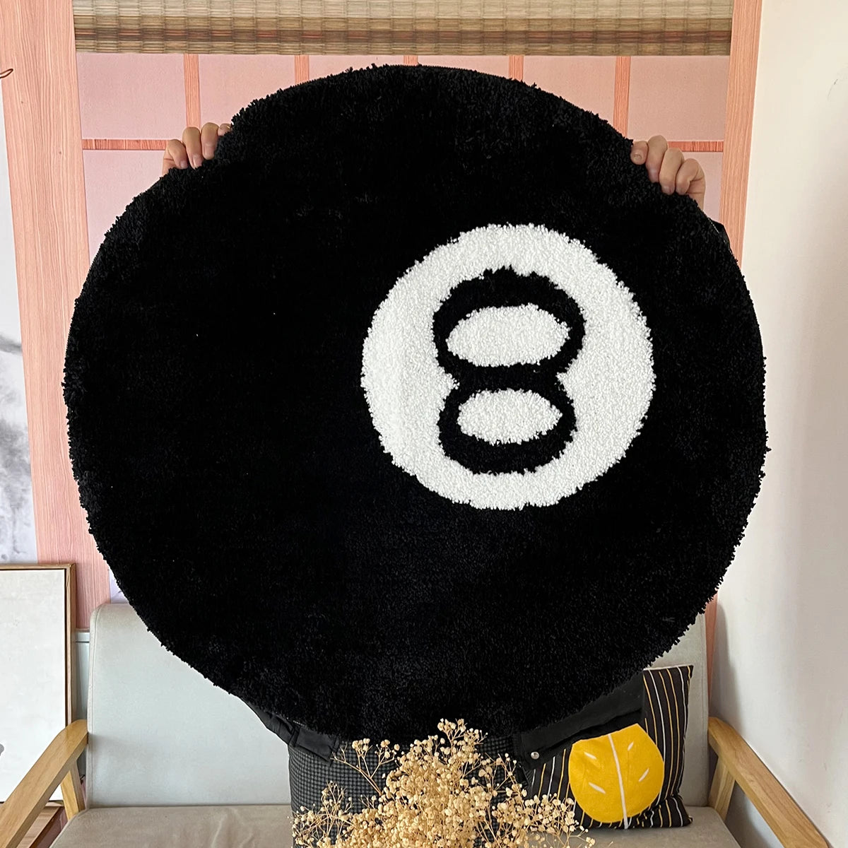 Alfombra Retro Bola 8 de Billar 🎱 - Antideslizante y Suave