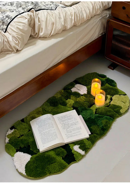 Alfombra Musgo Retro 🌿✨ - Suave y Antideslizante para Baño o Dormitorio