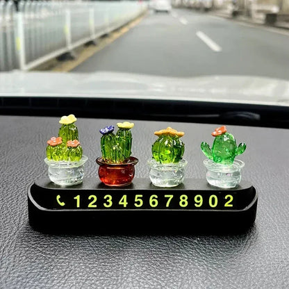 Mini Cactus Retro 🏜️✨ - Decoración de Escritorio Vintage para Hogar o Auto