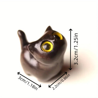 Gatito de Madera Retro 🐾✨ - Figura Artesanal para Decoración Vintage