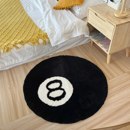 Alfombra Retro Bola 8 de Billar 🎱 - Antideslizante y Suave