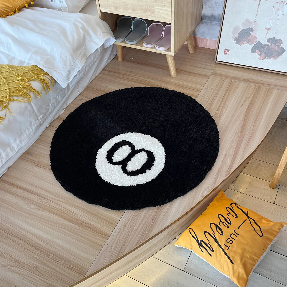 Alfombra Retro Bola 8 de Billar 🎱 - Antideslizante y Suave