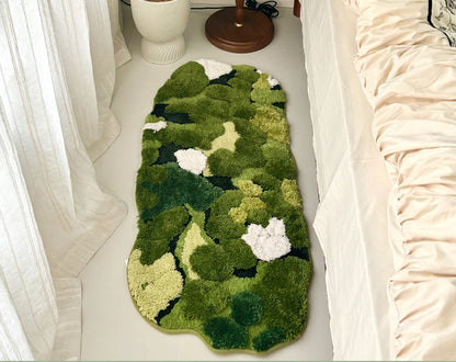 Alfombra Musgo Retro 🌿✨ - Suave y Antideslizante para Baño o Dormitorio