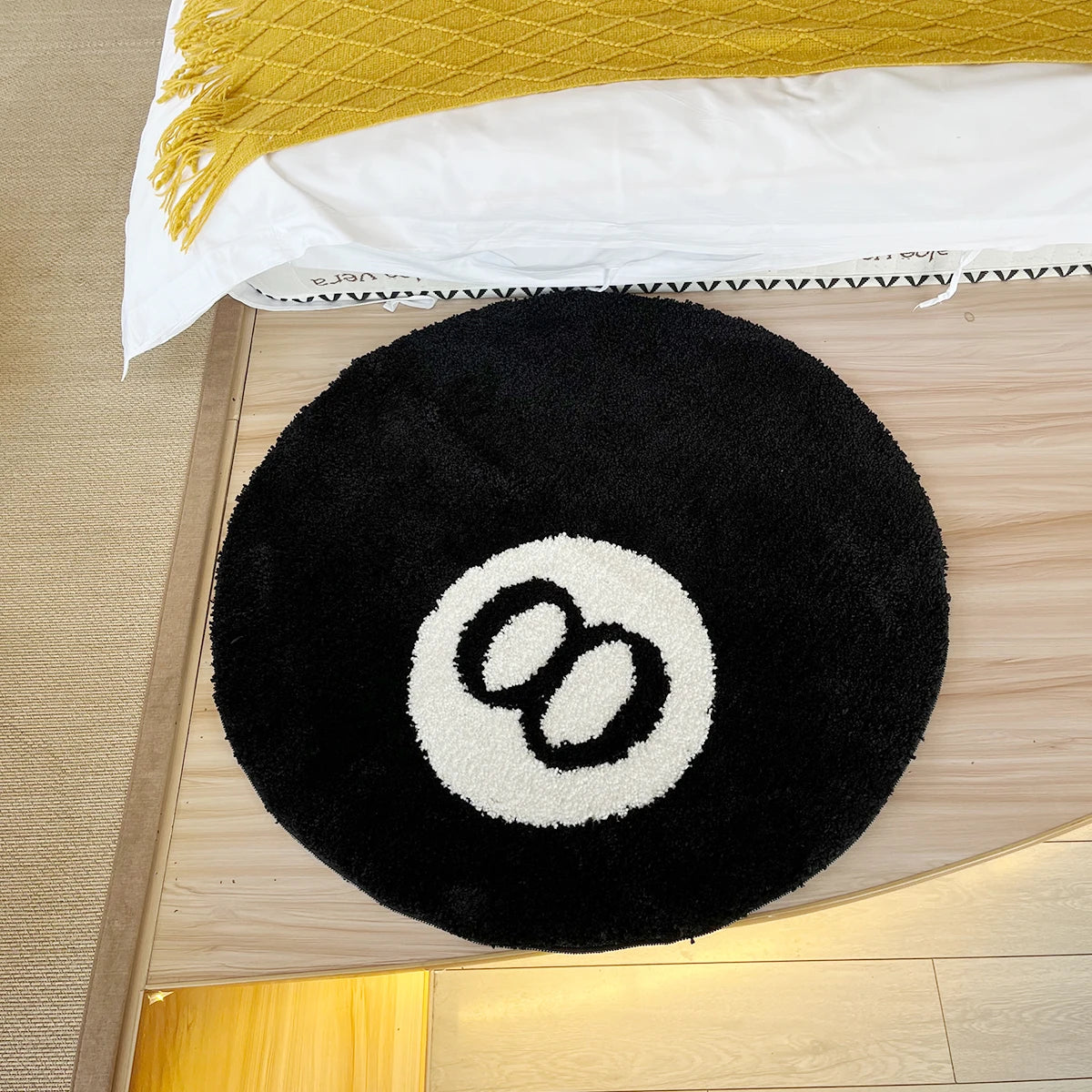 Alfombra Retro Bola 8 de Billar 🎱 - Antideslizante y Suave