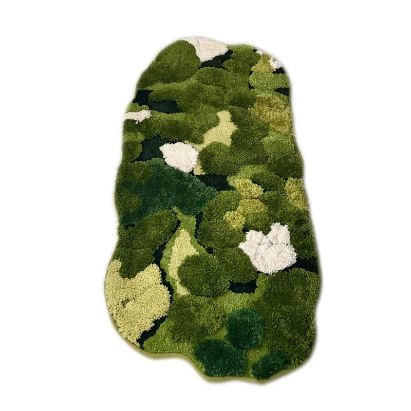 Alfombra Musgo Retro 🌿✨ - Suave y Antideslizante para Baño o Dormitorio