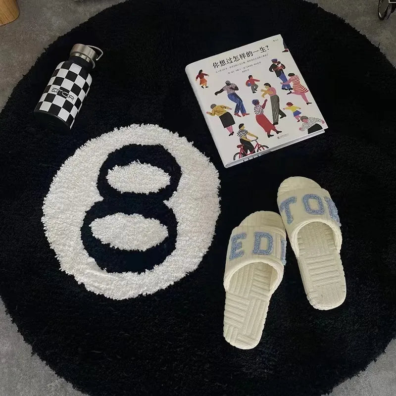 Alfombra Retro Bola 8 de Billar 🎱 - Antideslizante y Suave