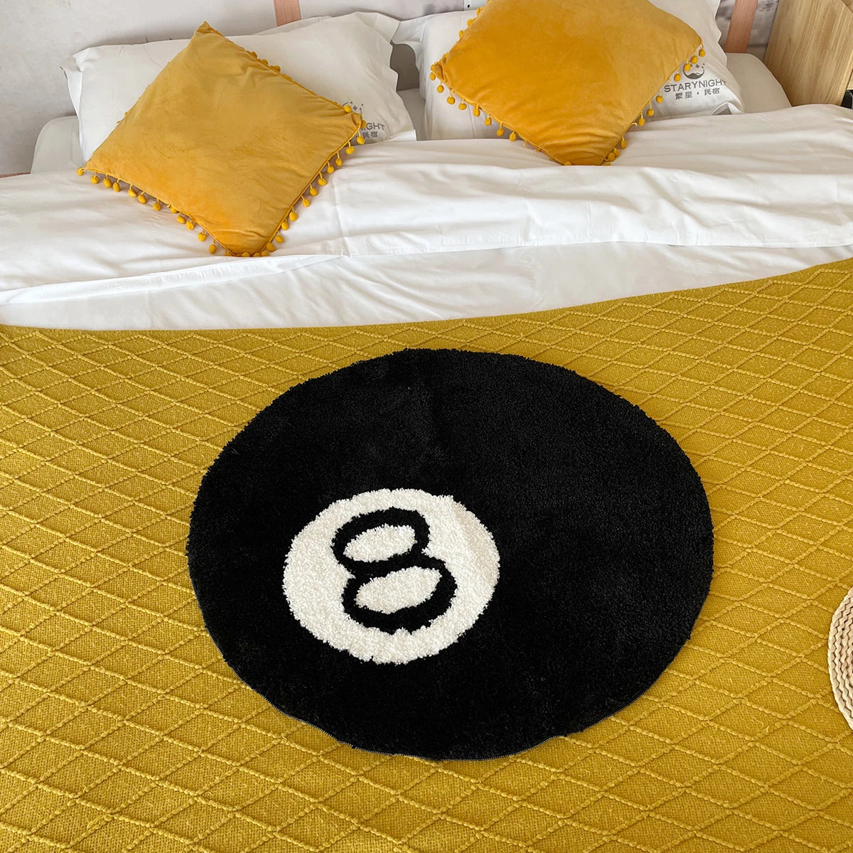 Alfombra Retro Bola 8 de Billar 🎱 - Antideslizante y Suave