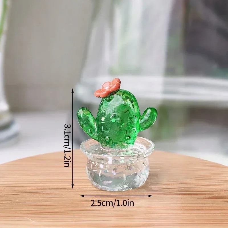 Mini Cactus Retro 🏜️✨ - Decoración de Escritorio Vintage para Hogar o Auto