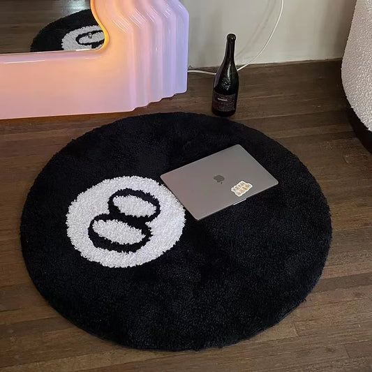 Alfombra Retro Bola 8 de Billar 🎱 - Antideslizante y Suave