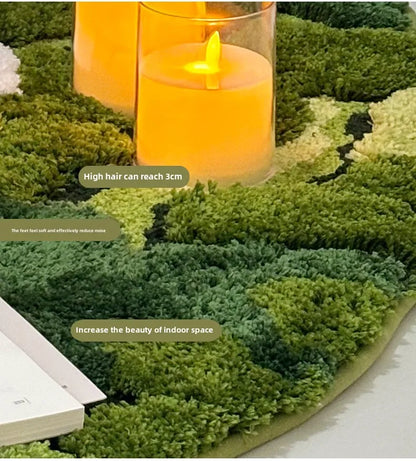 Alfombra Musgo Retro 🌿✨ - Suave y Antideslizante para Baño o Dormitorio